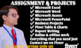do urgent ms excel, word assignments projects and powerpoint presentation