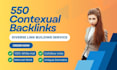 do 550 contexual seo dofollow backlinks manually, link building service