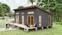 design tiny cabin, small house, cottage, cabana home 2d plan
