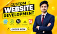 do website development as full stack web developer, front end, backend developer