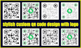 custom qr code design with logo for your website link or other info