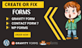 fix and create gravity form, wpform and contact form 7
