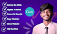 convert canva,figma,psd,pdf,docx,pdf etc to html tailwind reactjs