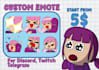 custom sticker or emote, animated sticker