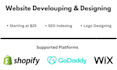 design your website and a logo starting at 25 USD