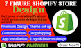 design 7 figures shopify store, redesign shopify dropshipping store