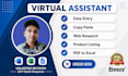be your virtual assistant for data entry, copy paste, web research product entry