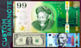custom design banknote, currency, money design
