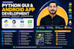 develop python desktop and android apps using tkinter, kivy, kivymd, and pyqt5