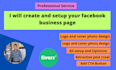 create and setup your facebook business page