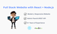 create your website with react and node js