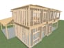 design timber structure, wooden framing and truss plan