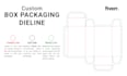 create custom box packaging dieline, cut lines template and diecut