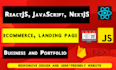 reactjs ecommerce business portfolio login and landing page customization