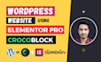 build wordpress website or redesign with elementor pro and crocoblock