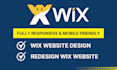 design wix website, redesign wix website, build wix web site, develop wix site
