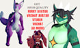 model detailed 3d vrchat avatar, 3d furry avatar, 3d anime and 3d rigging
