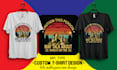 create trendy typography, retro vintage t shirt design