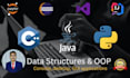 do java programming, data structure in java, oop, cpp, python tasks