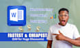 do ms word data entry, word typing, retyping and copy paste
