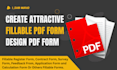 create fillable pdf form or design fillable pdf