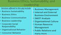 write business ethics ,sustainability and leadership