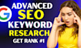 do advanced SEO keyword research with semrush, similarweb, ahref