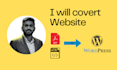 convert pdf to wordpress and HTML to wordpress