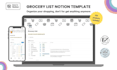 sell a notion template for a grocery list with 350 products