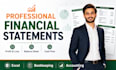 prepare financial statements, profit and loss, balance sheet and cash flow