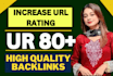 increase url rating ahrefs ur 80 plus in 15 days