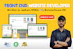do front end website development in react js and javascript