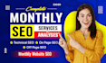 do complete monthly website on page technical and off page SEO backlinks service