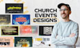 create a modern church event graphic
