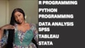 do statistical data analysis, rcoding, spss, stata, tableau, python programming