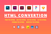convert figma, zeplin, ai, sketch, xd, psd to responsive HTML