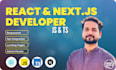 build a react js or next js web application with typescript