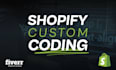 develop customised shopify website, custom coding