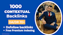 create 1000 seo dofollow contextual backlinks