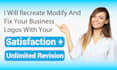 recreate modify and fix your logo problem to your satisfaction