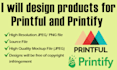 design for printful and printify product