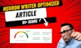 write neuron writer optimized articles in 2 days