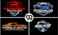 do 2d 3d auto detailing automotive car wash logo design
