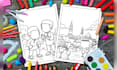 create line art illustrations for coloring book