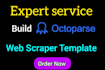 do web scraping and build web scraper template for any website