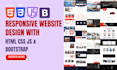 do responsive HTML CSS js and bootstrap website design