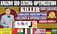 write killer amazon product description, amazon  SEO listing, a plus content