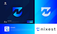 make trendy minimalist and modern startup tech existing logo