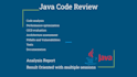 review your java code and report audit issues to improve and guide