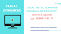 transform your data into dynamic tables in spanish